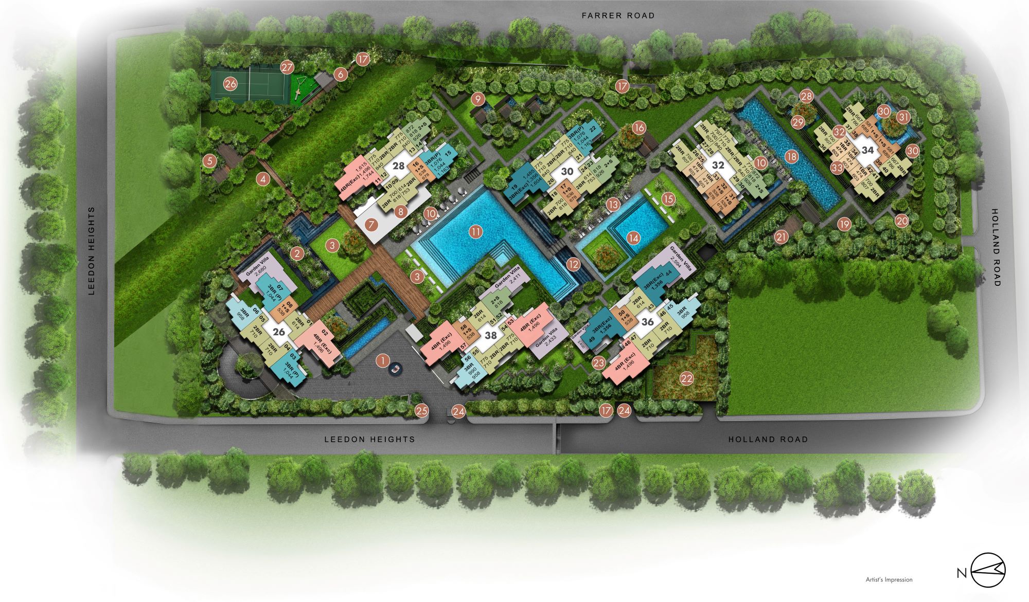 Leedon Green Site Plan